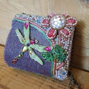 Mary Frances Beaded Dragonfly Purse